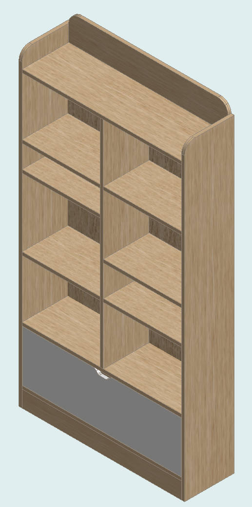 Country Oak & Warm White Bookshelf