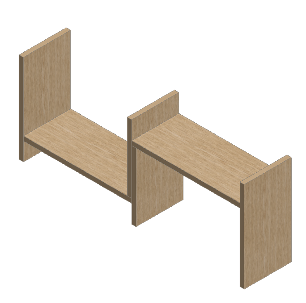 Breeze Natural Wood Bookshelf