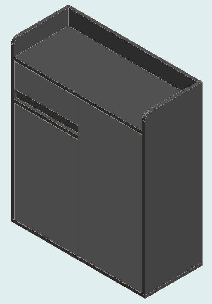 Sky Gray & Light Gray Shoe Cabinet