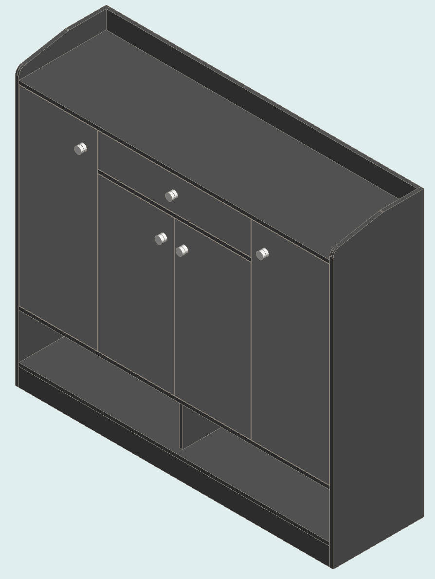 Sky Gray & Light Gray Shoe Cabinet