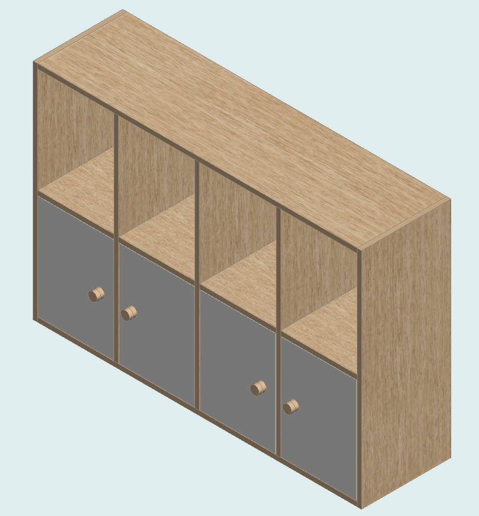 Country Oak & Warm White Bookcase