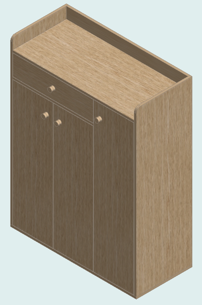 Country Oak Shoe Cabinet
