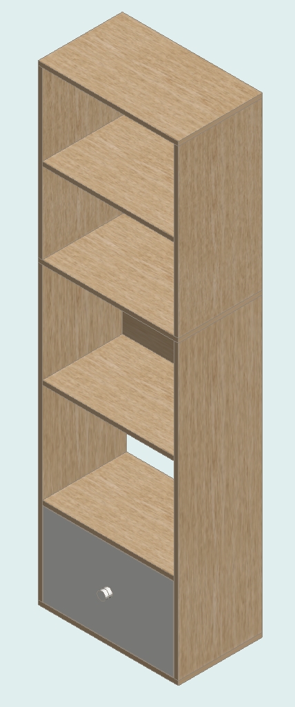 Country Oak & Warm White Bookcase