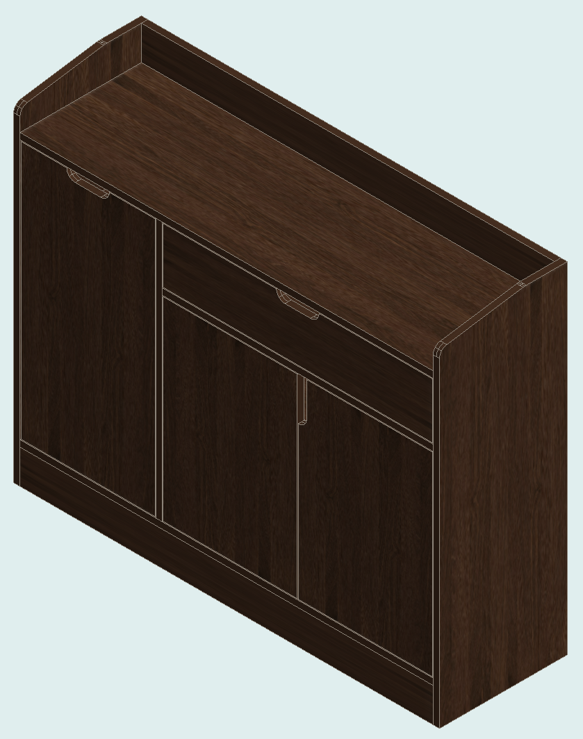 Prairie Oak Shoe Cabinet