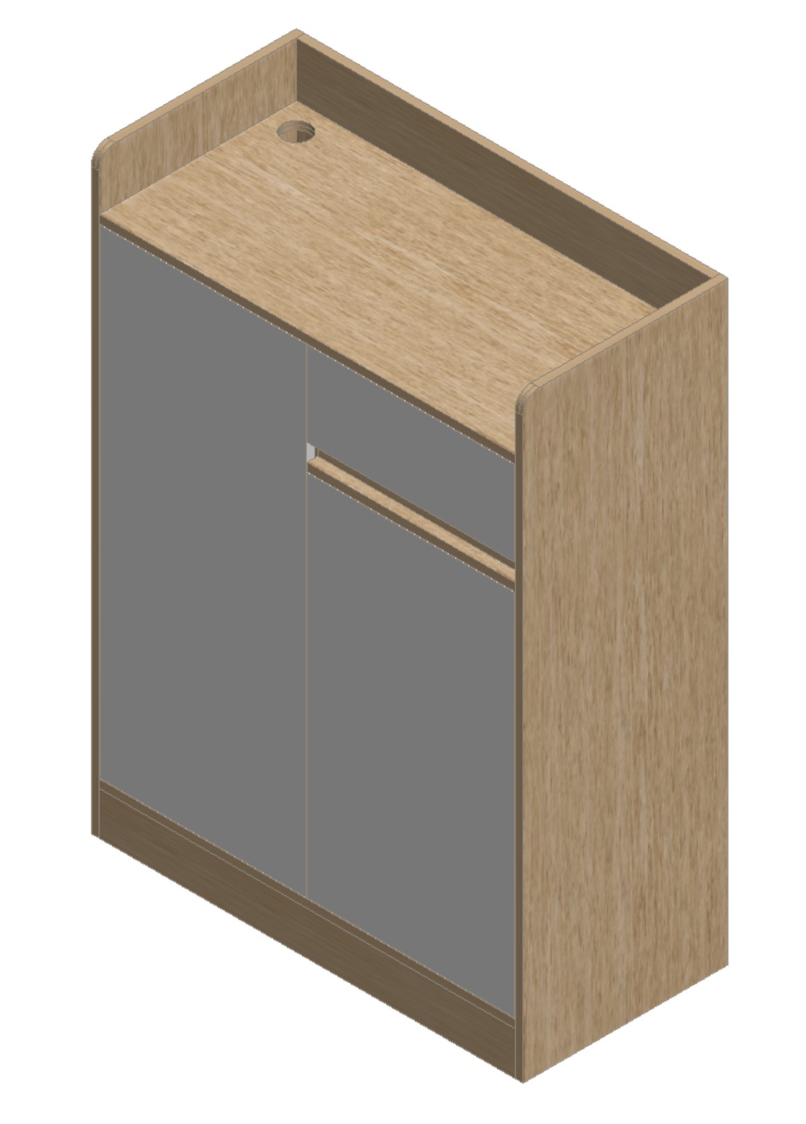Country Oak & Warm White Shoe Cabinet