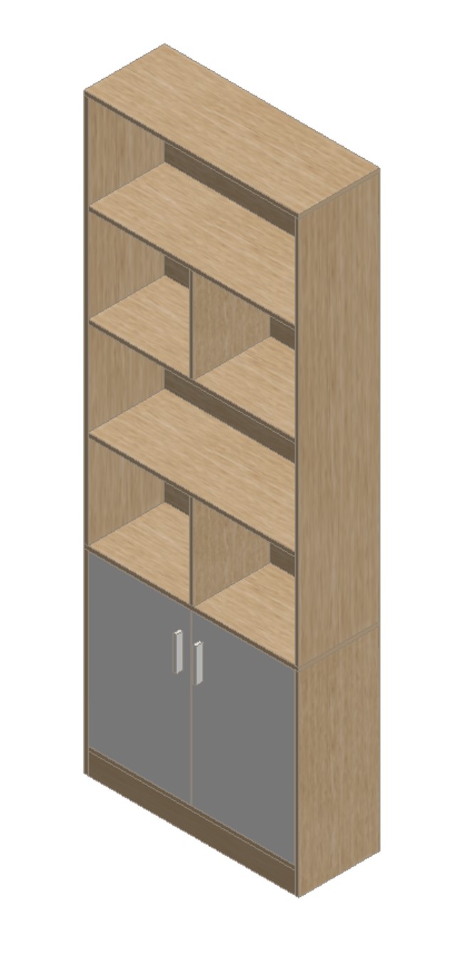 Country Oak & Warm White Bookshelf