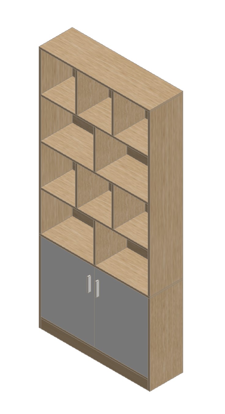Country Oak & Warm White Bookshelf