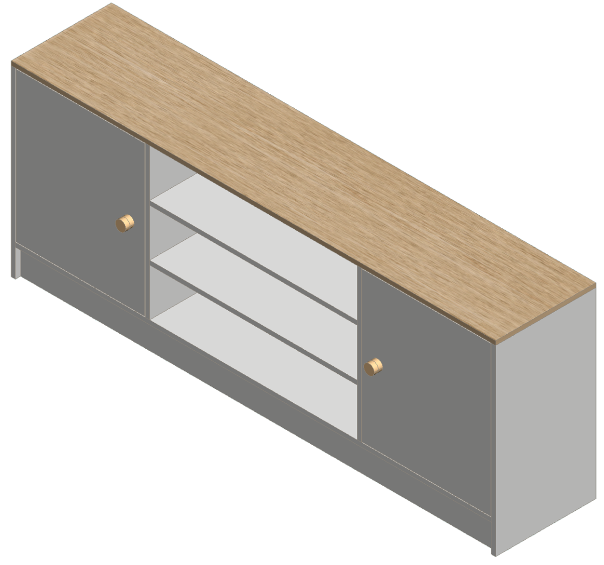 Warm White & Country Oak TV Stand