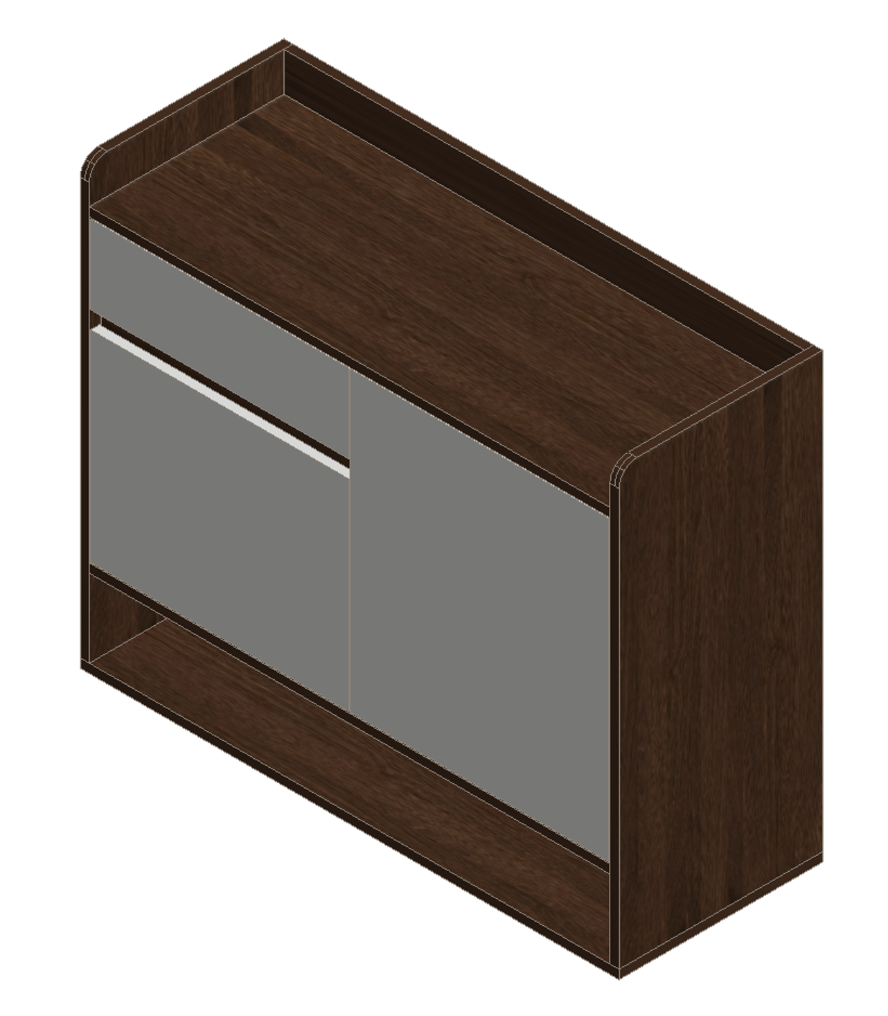 Prairie Oak & Warm White Shoe Cabinet