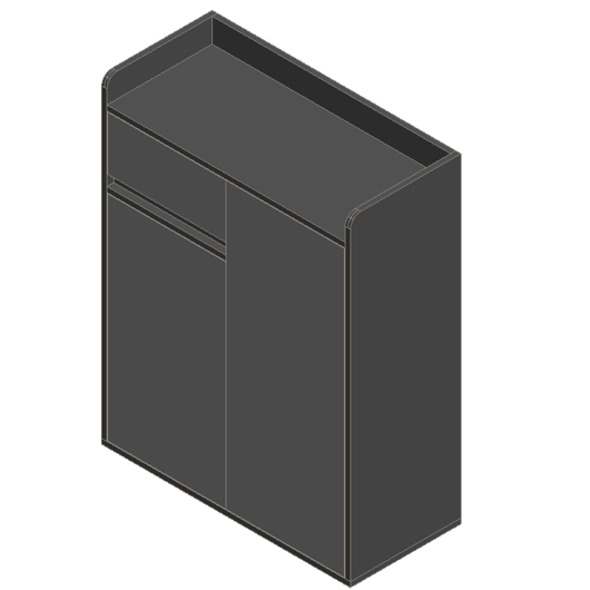 Sky Gray & Light Gray Shoe Cabinet
