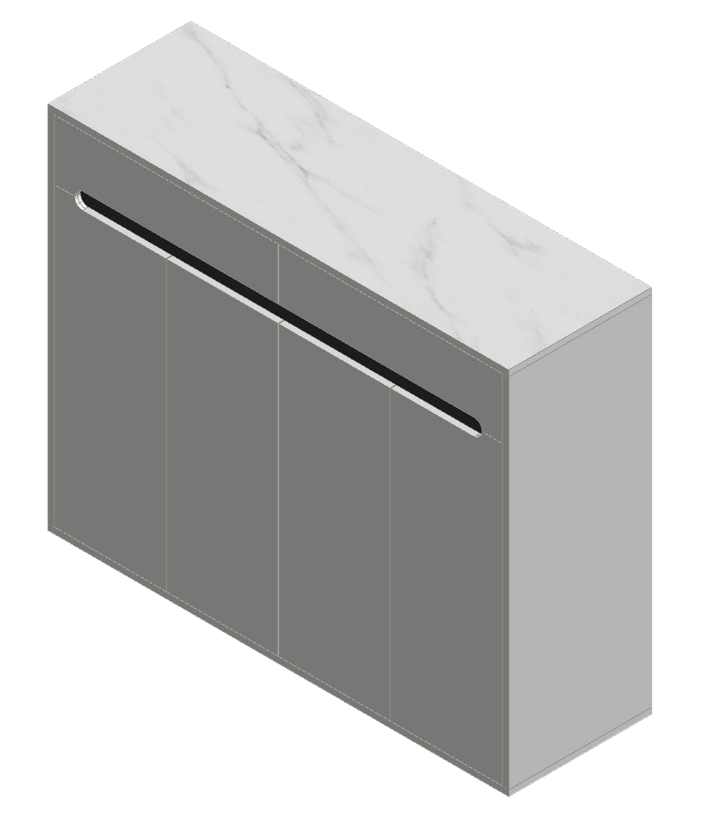 Warm White & Black Shoe Cabinet