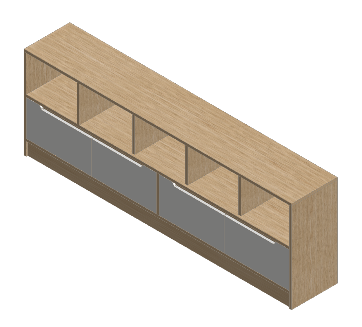 Country Oak & Warm White Bookcase