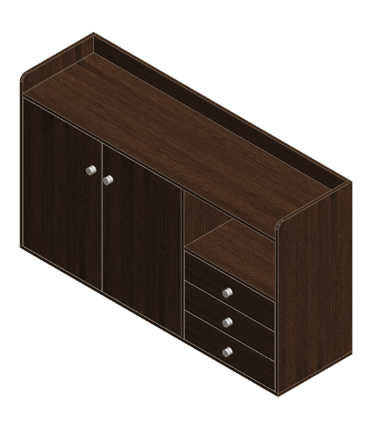 Prairie Oak Shoe Cabinet