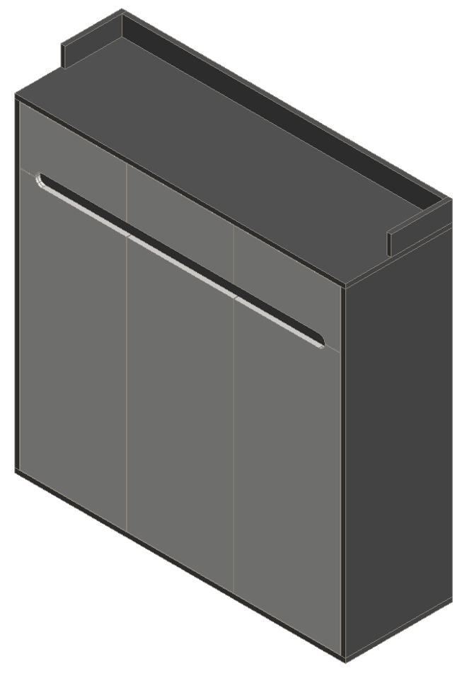 Sky Gray & Light Gray Shoe Cabinet