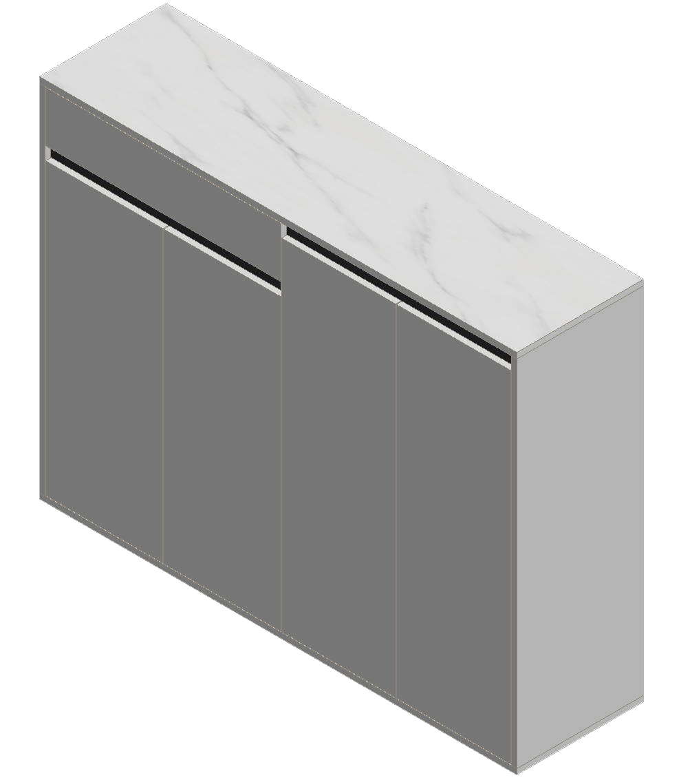 Warm White & Black Shoe Cabinet