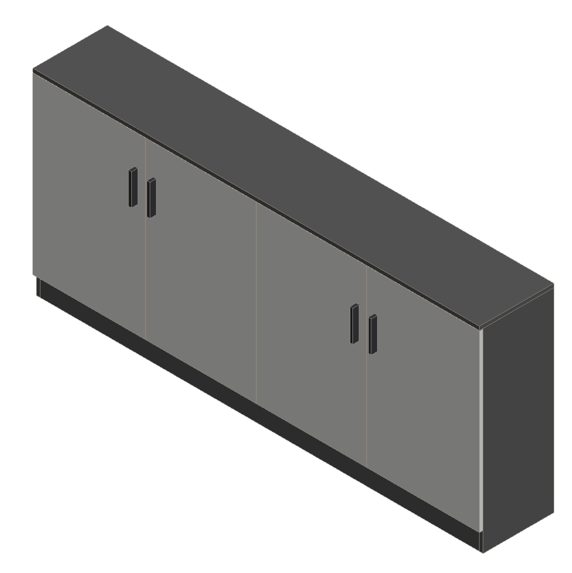 Sky Gray & Warm White Sideboard