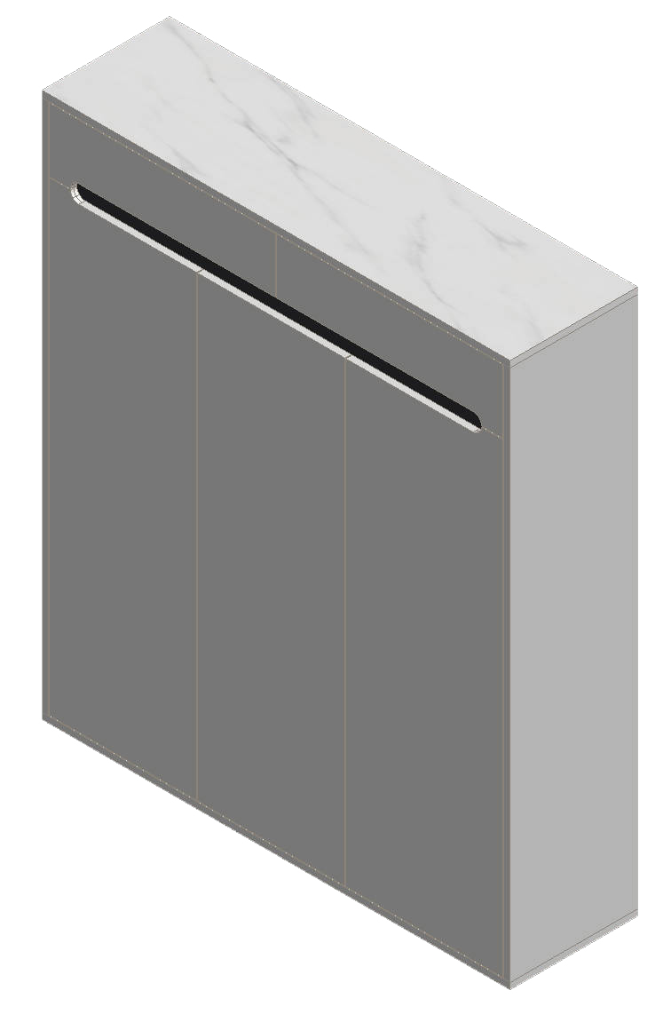 Warm White & Black Shoe Cabinet