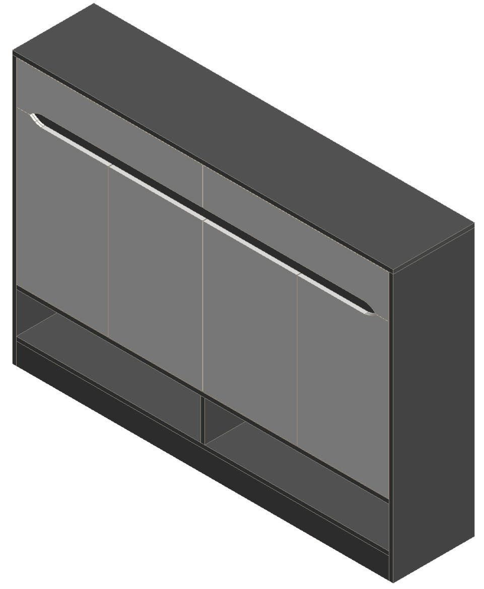 Sky Gray & Warm White Shoe Cabinet