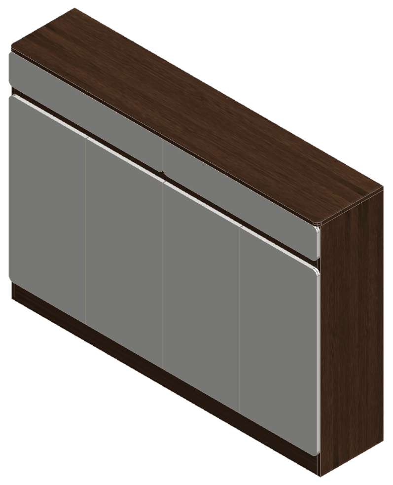 Prairie Oak & Warm White Shoe Cabinet