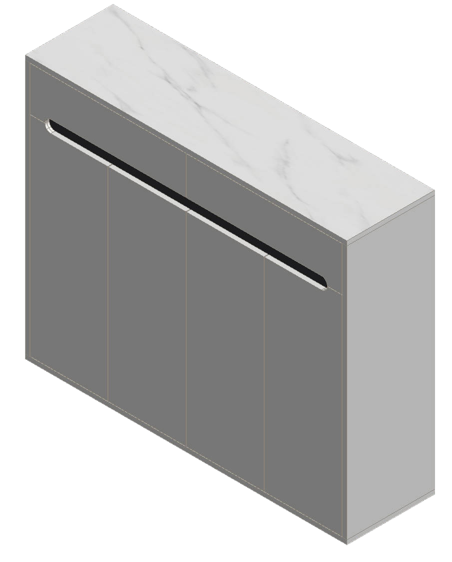 Warm White & Black Shoe Cabinet
