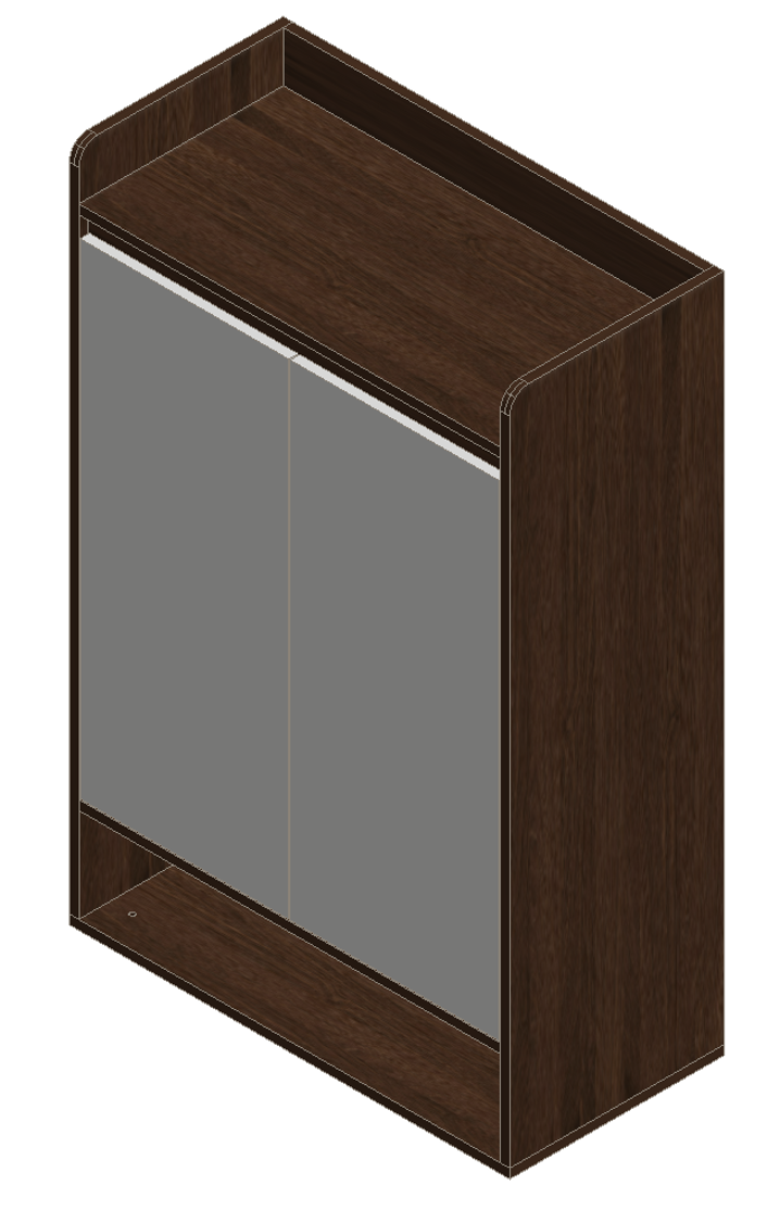 Prairie Oak & Warm White Shoe Cabinet
