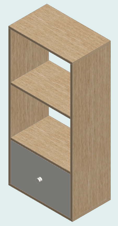 Country Oak & Warm White Bookcase