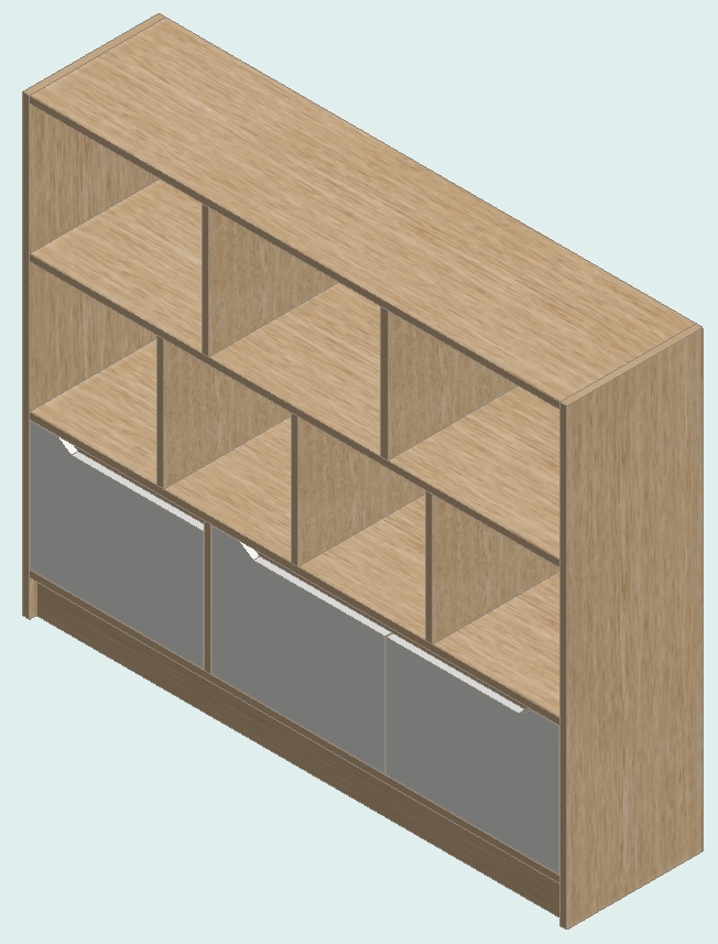 Country Oak & Warm White Bookcase