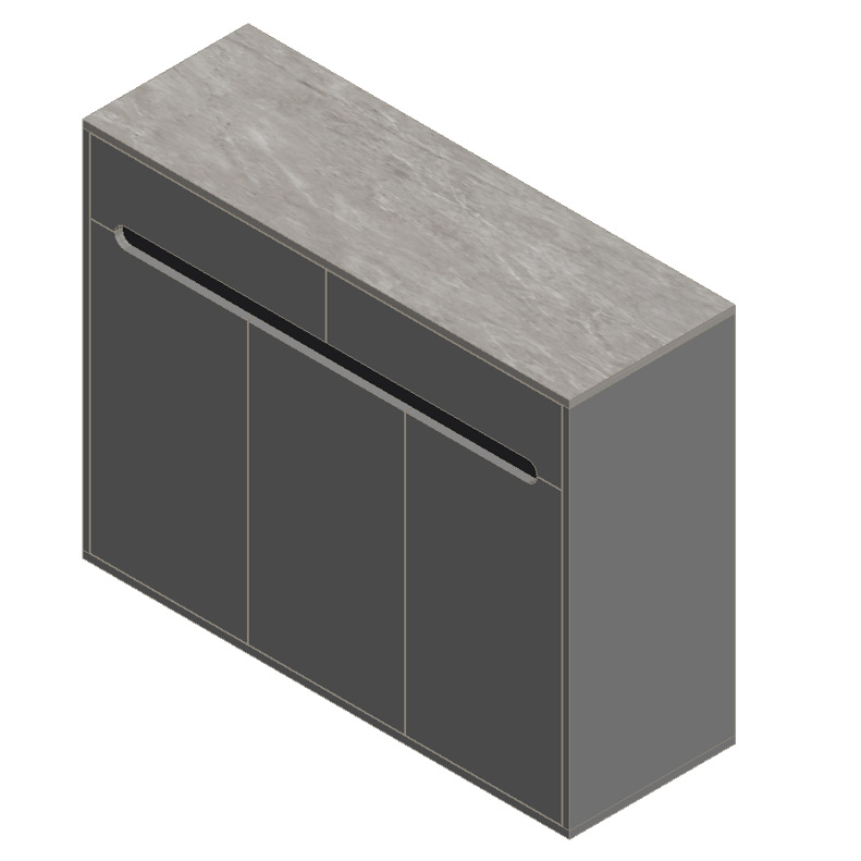 Light Gray & Brown Stone Grain Shoe Cabinet