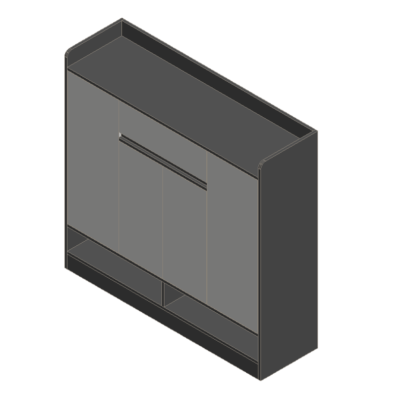 Sky Gray & Warm White Shoe Cabinet