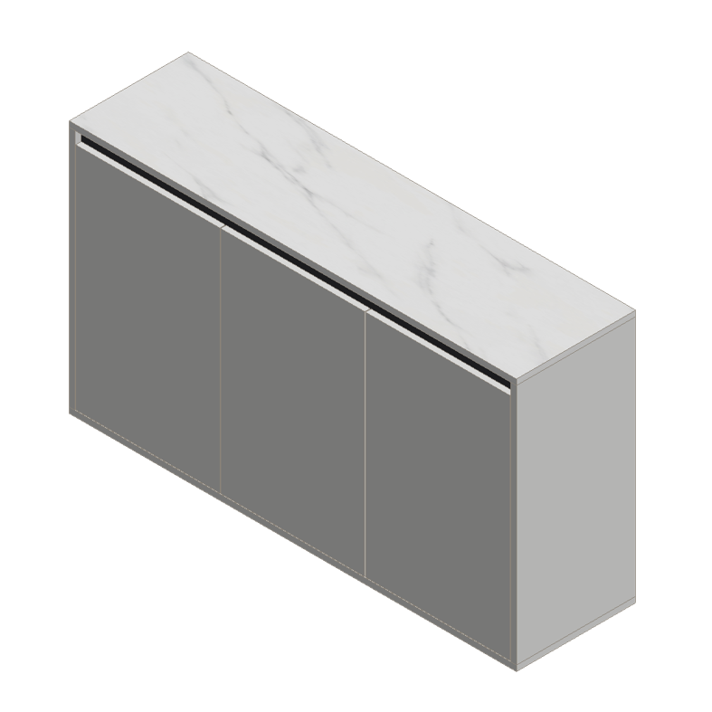 Warm White & White Marble Shoe Cabinet