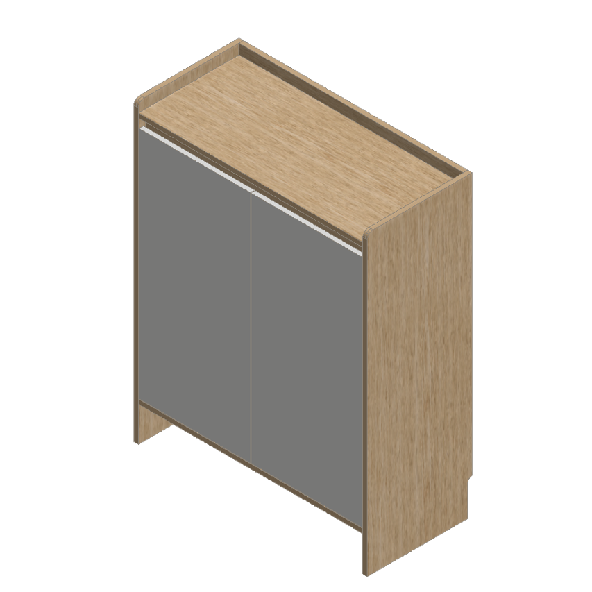 Country Oak & Warm White Shoe Cabinet