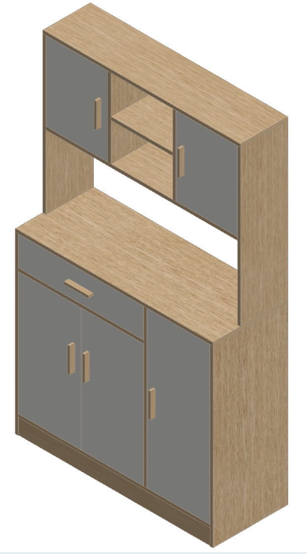 Country Oak & Warm White Sideboard