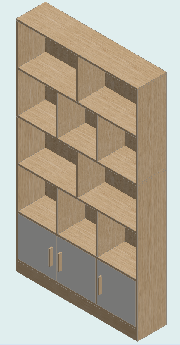 Country Oak & Warm White Bookshelf