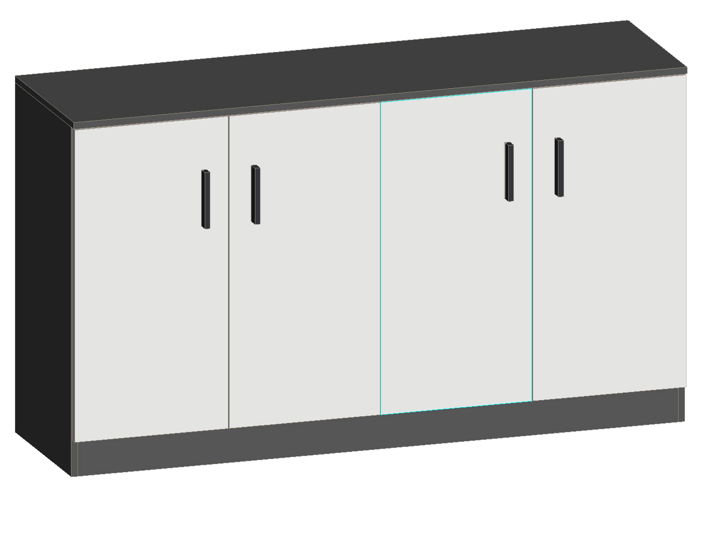 Sky Gray & Warm White Sideboard