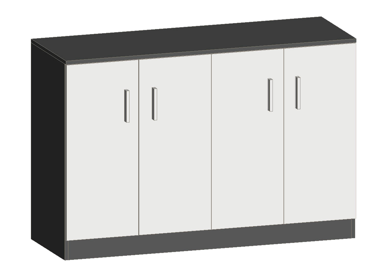 Sky Gray & Warm White Sideboard