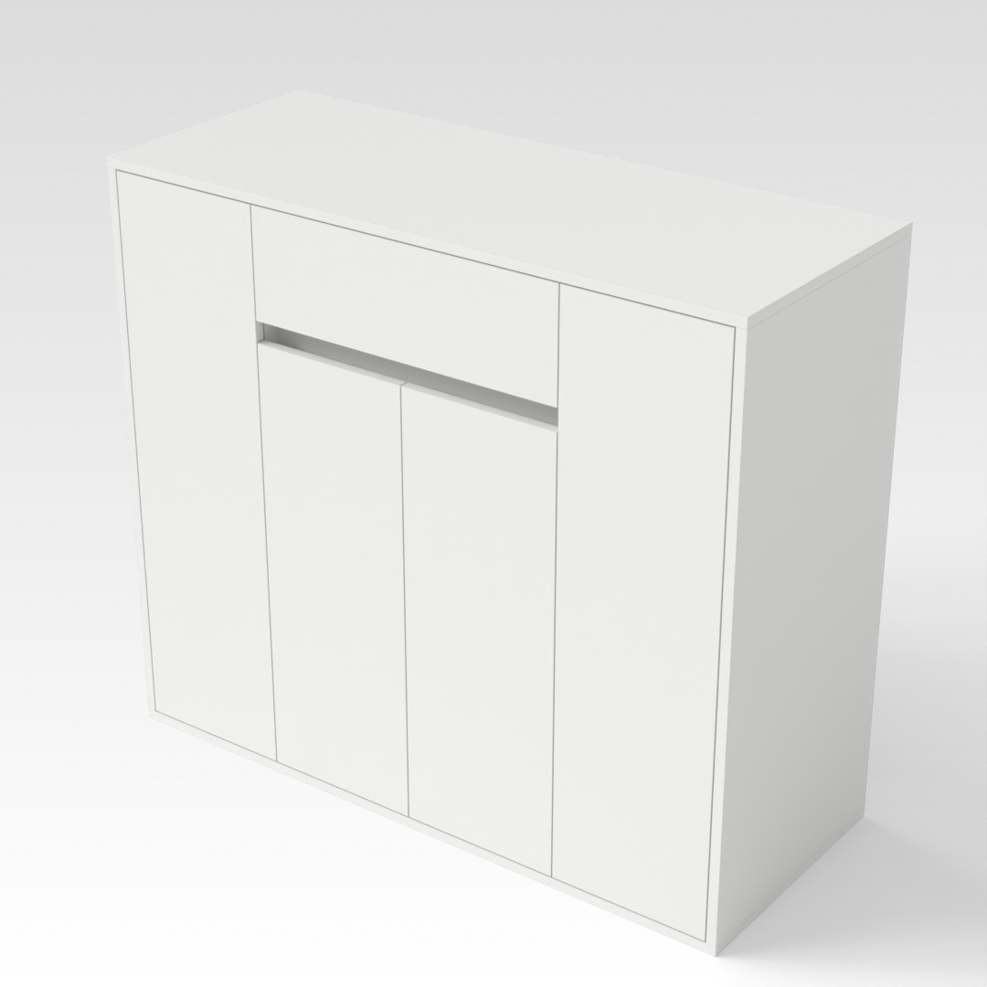 Warm White Shoe Cabinet