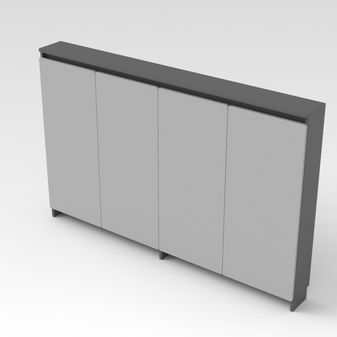 Sky Gray & Light Gray Shoe Cabinet