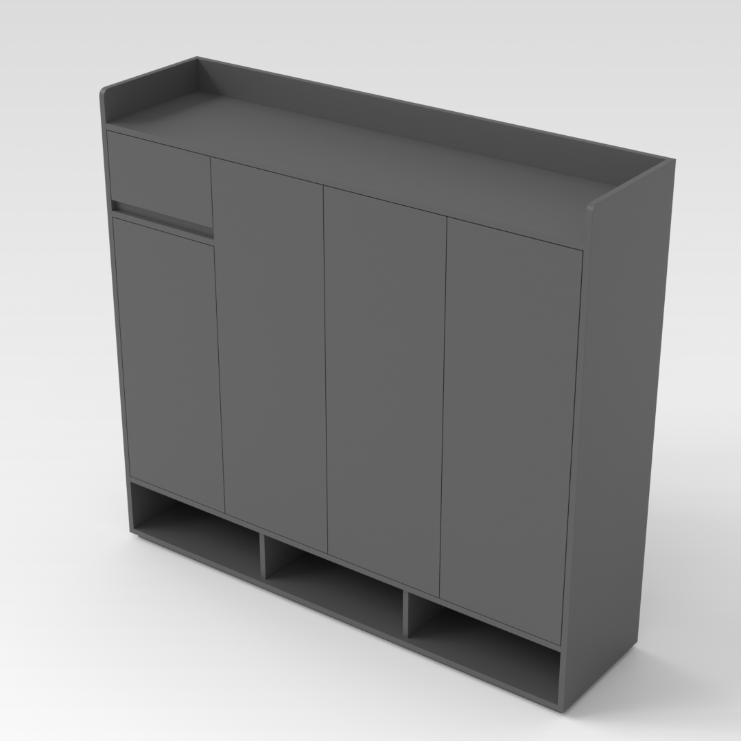 Sky Gray Shoe Cabinet