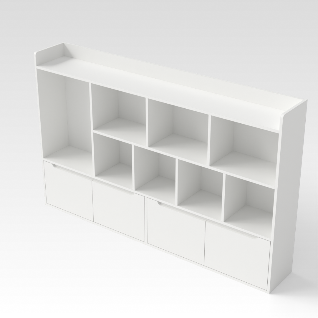 Warm White Bookcase
