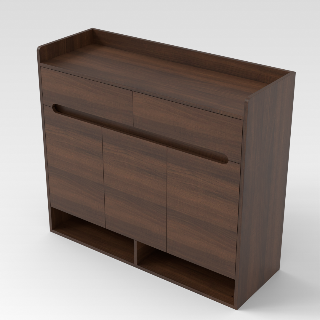 Prairie Oak Shoe Cabinet