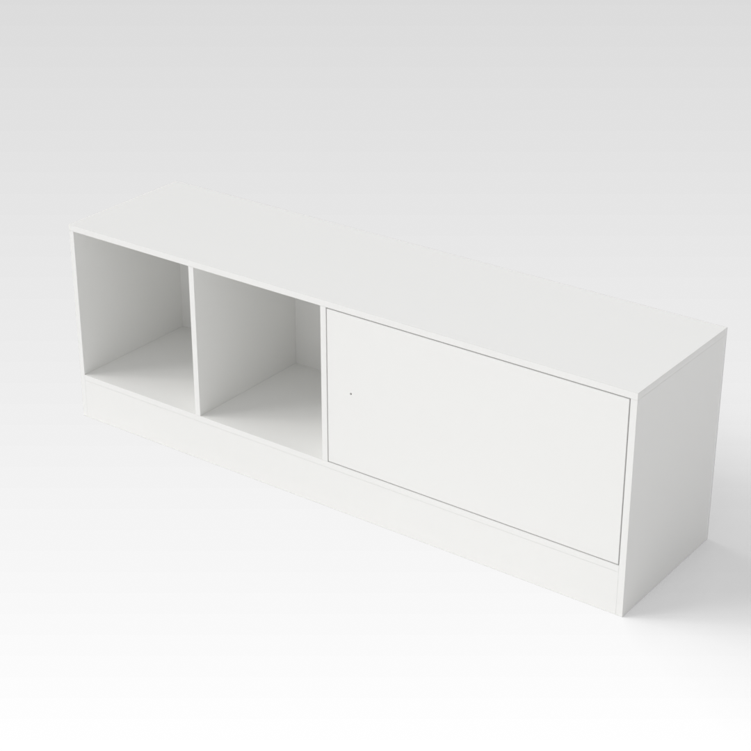 Warm White TV Stand
