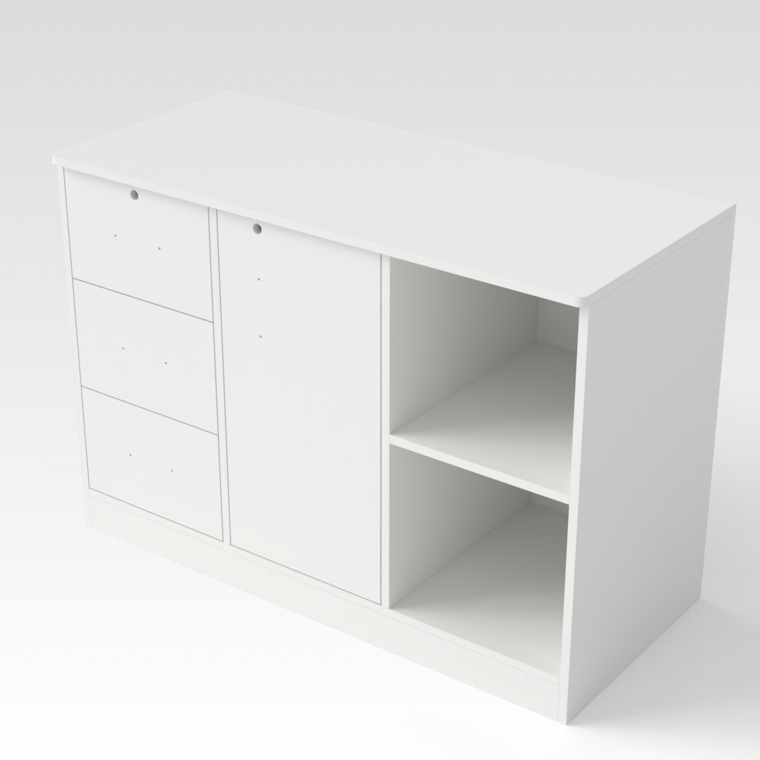 Warm White File Cabinet