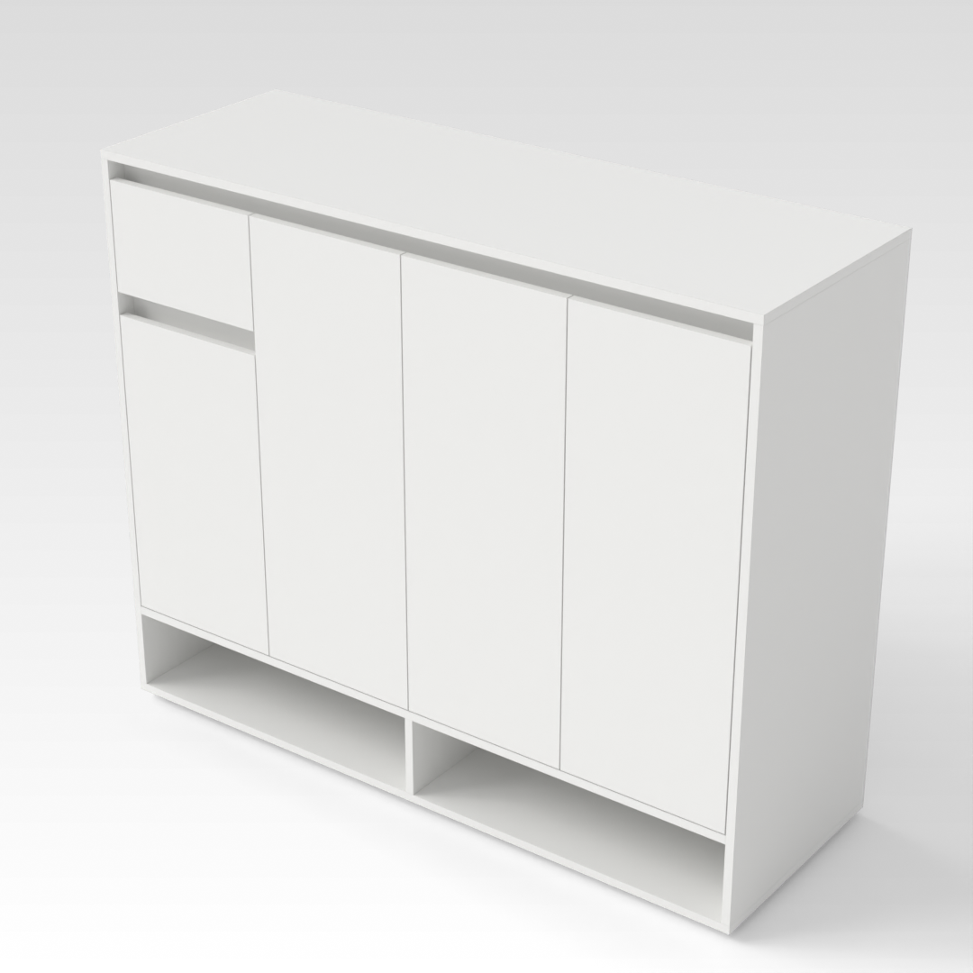 Warm White Shoe Cabinet