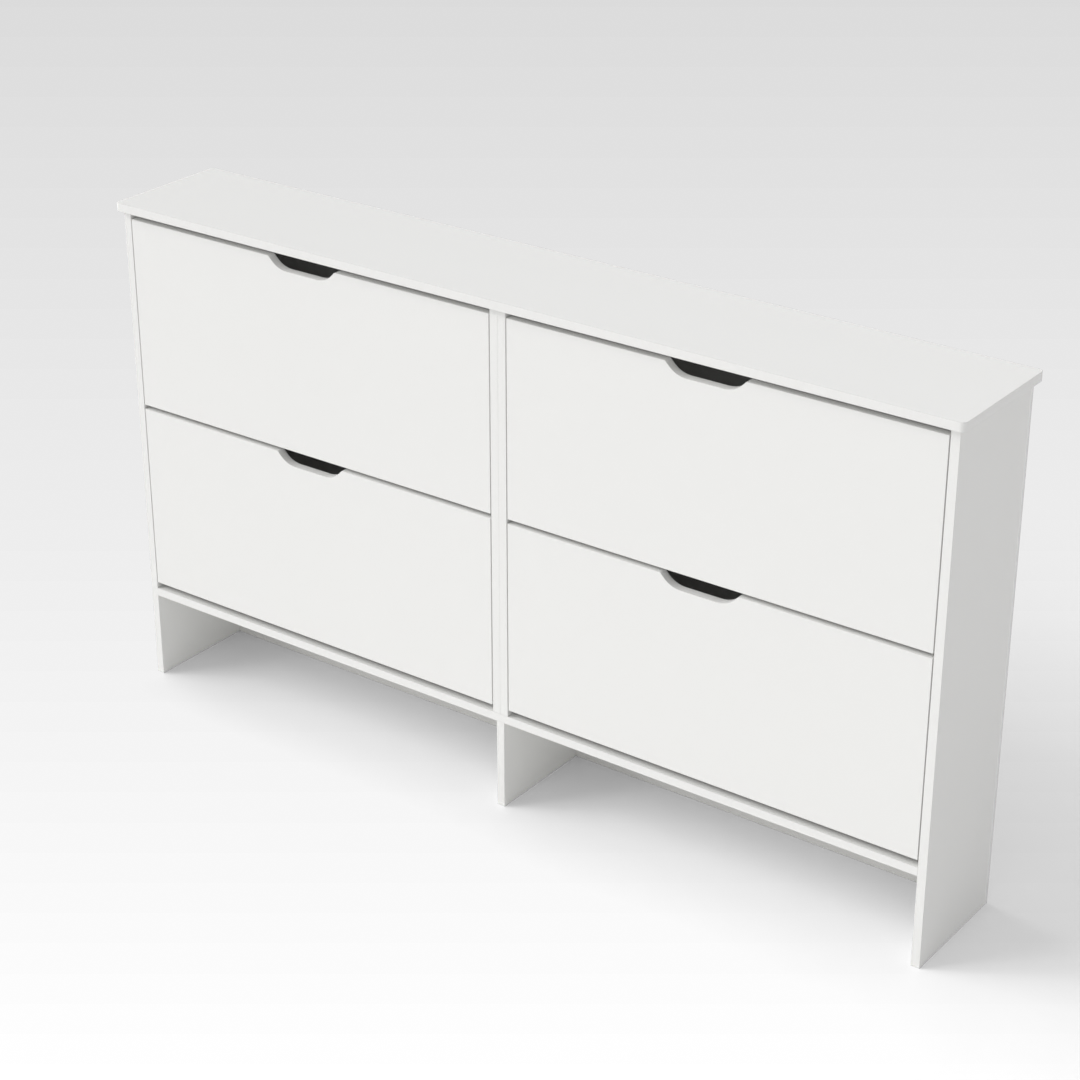 Warm White Shoe Cabinet