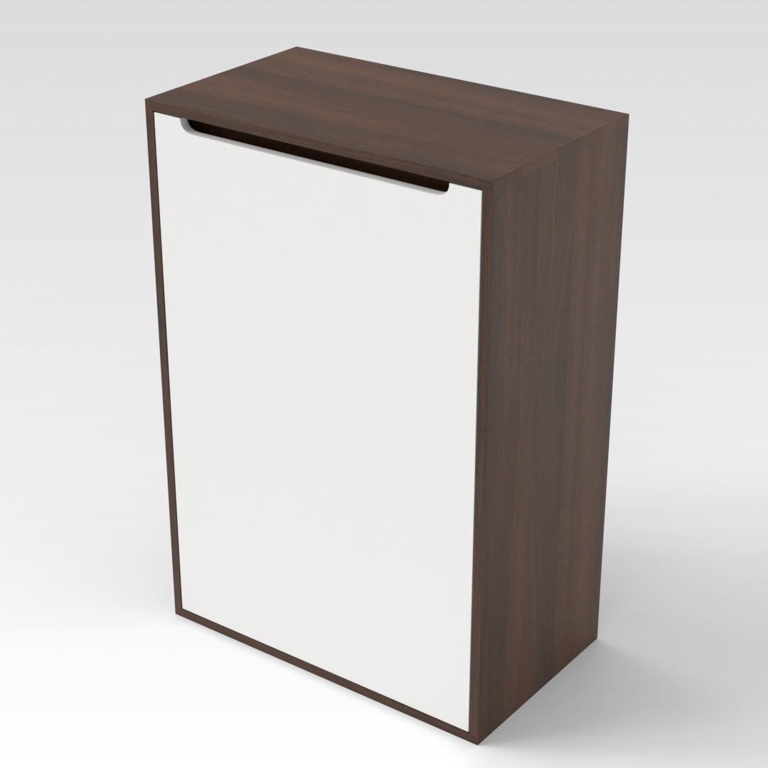 Prairie Oak & Warm White Shoe Cabinet