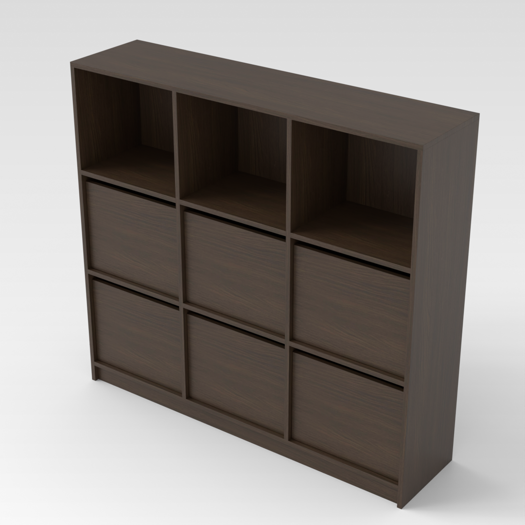 Amber Walnut Bookcase