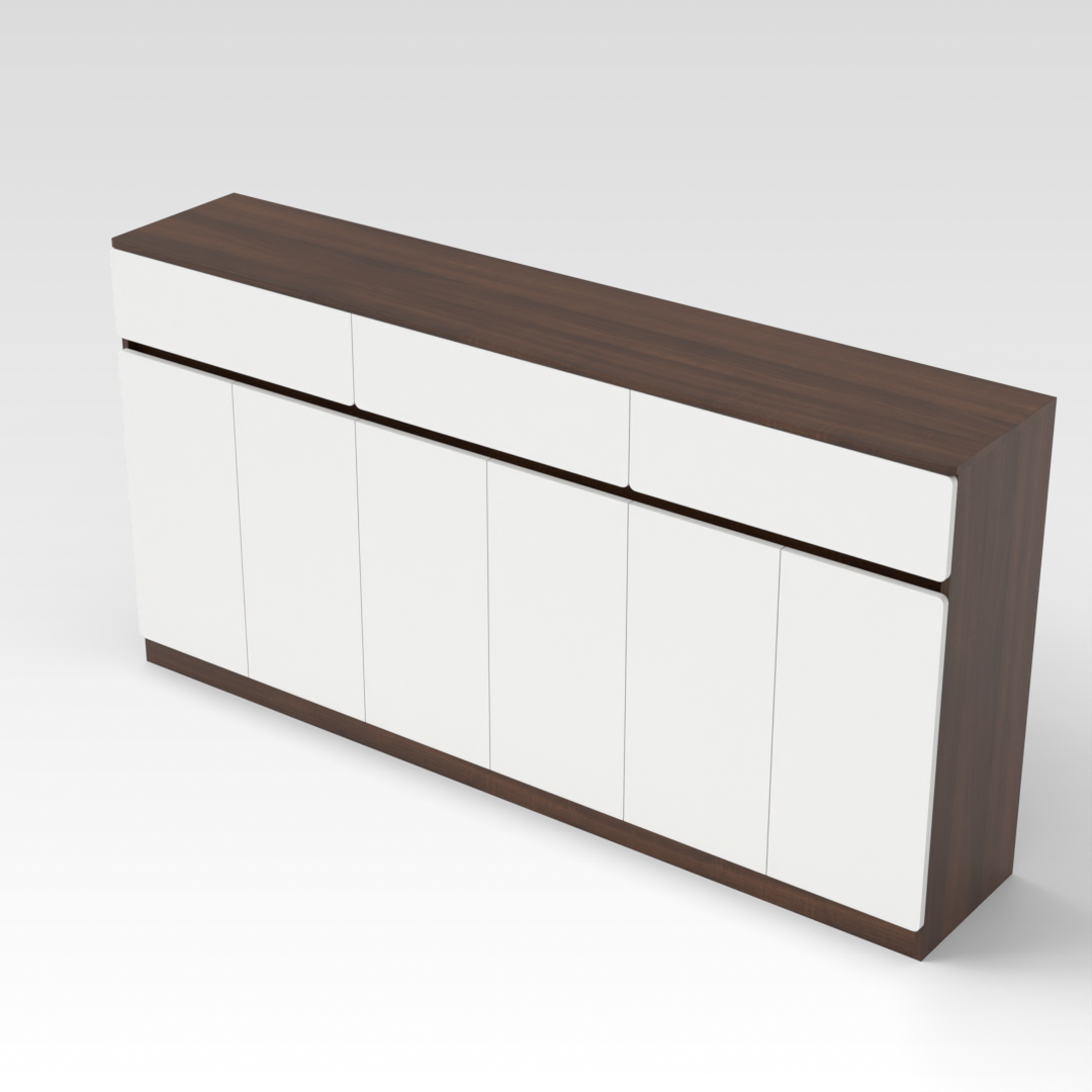 Prairie Oak & Warm White TV Stand