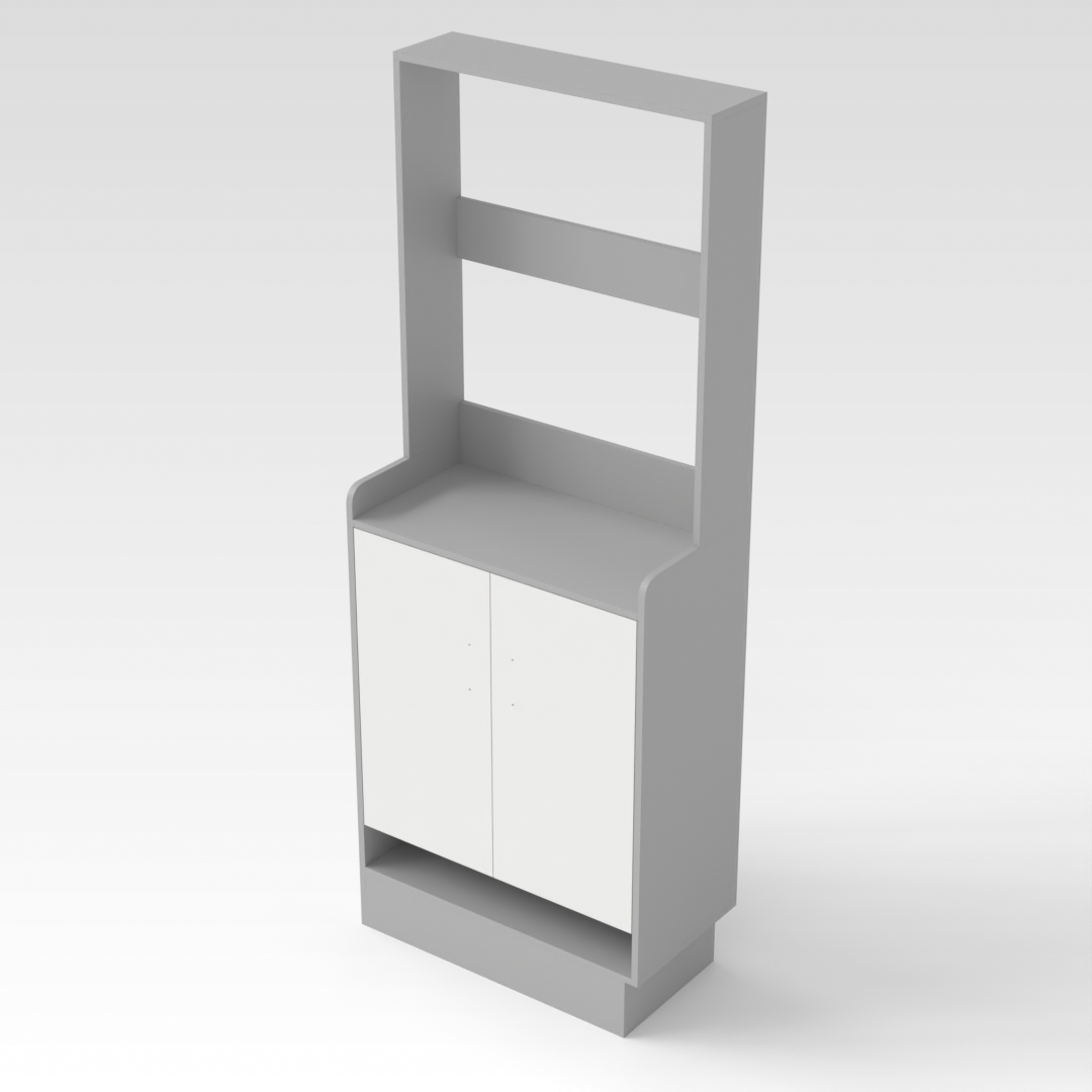 Light Gray & Warm White Shoe Cabinet