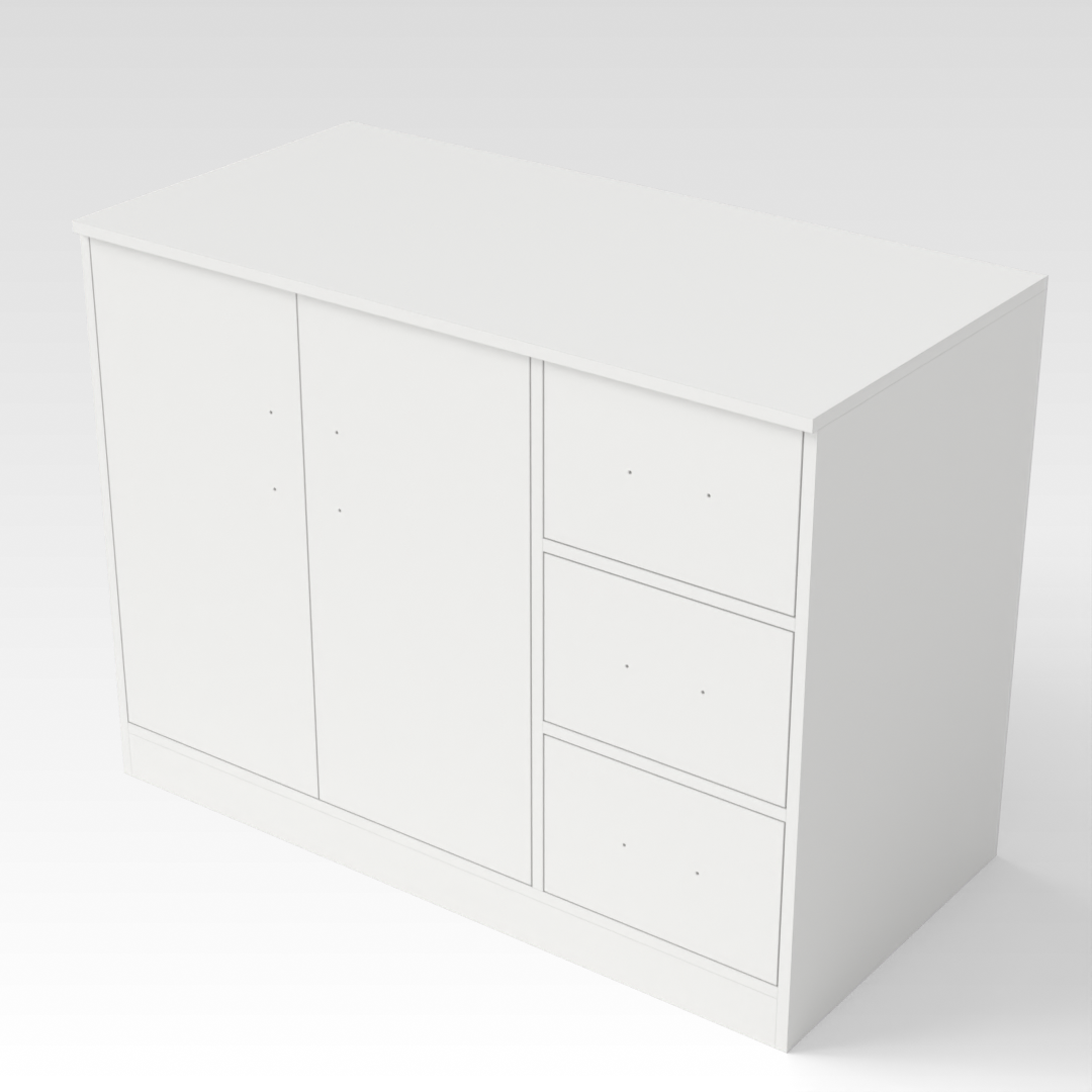 Warm White Shoe Cabinet