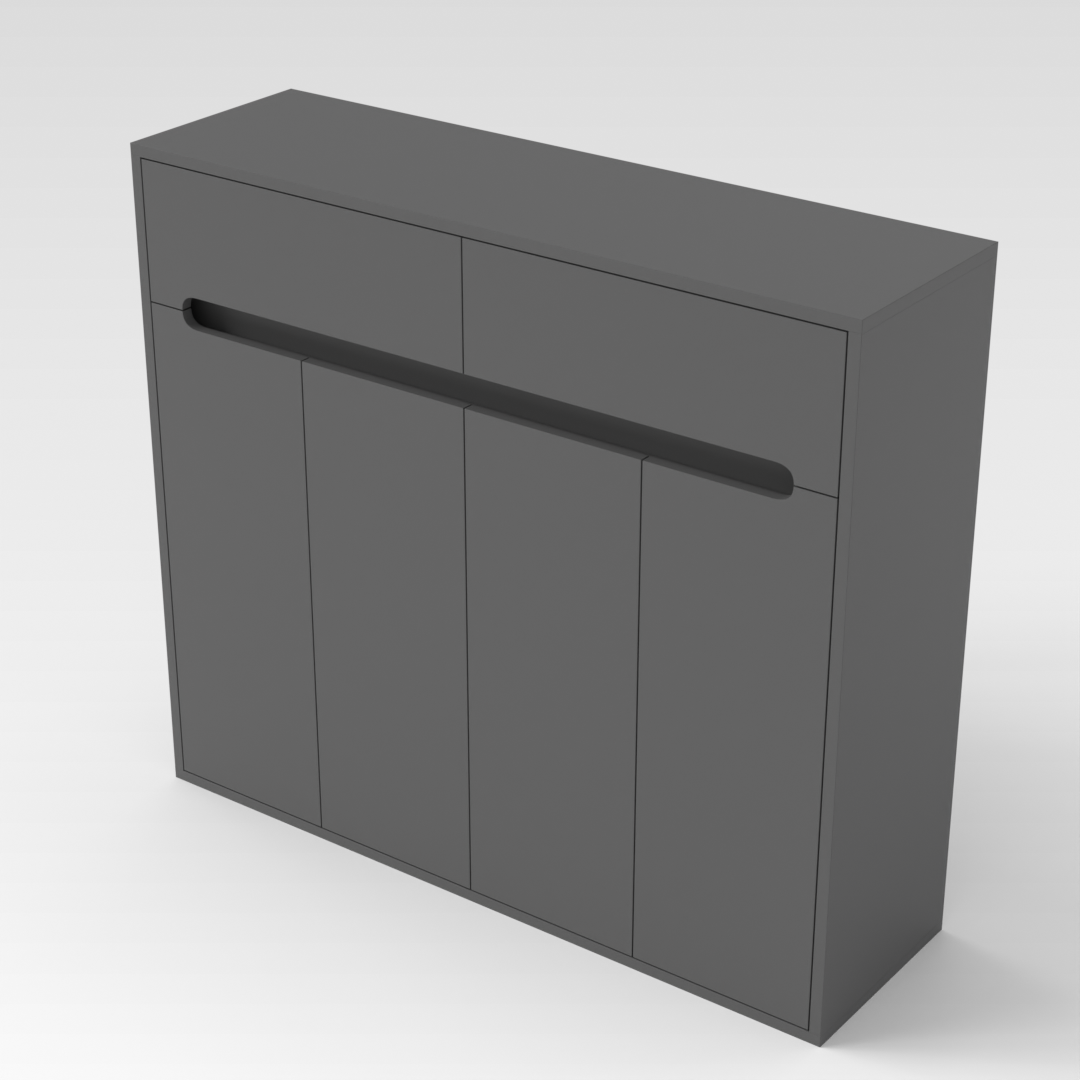 Sky Gray Shoe Cabinet
